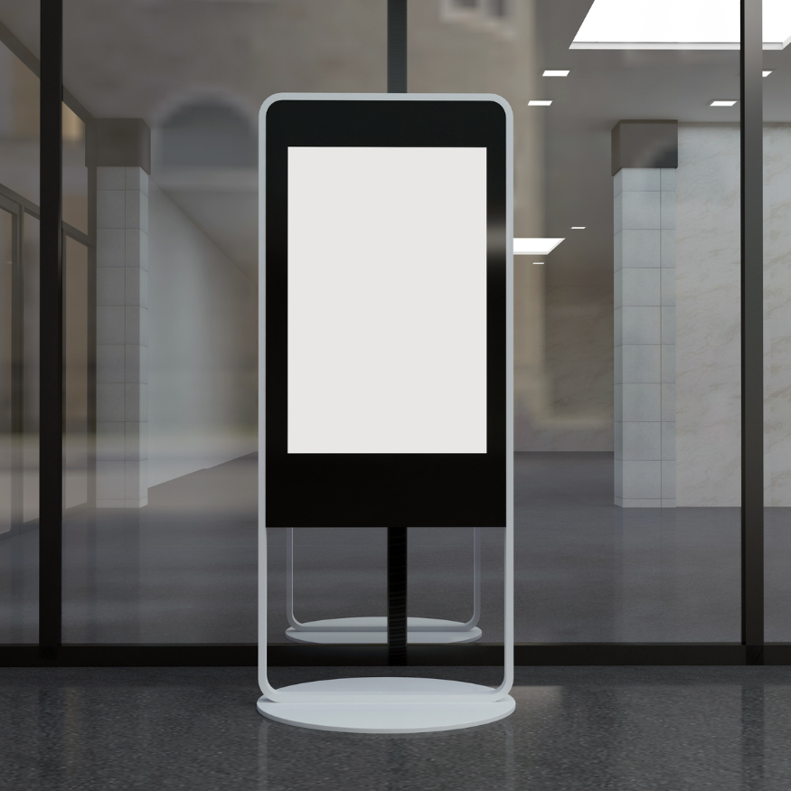 Sleek Digital Signage Totem by Jost